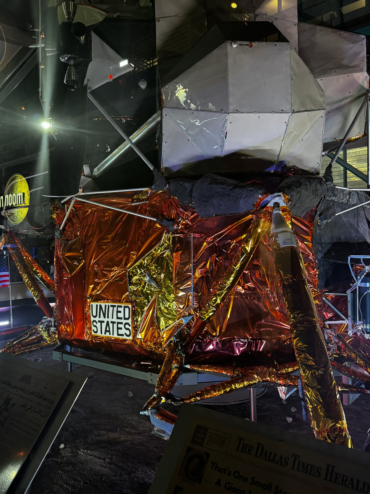 Apollo Lunar Module displayed in a museum