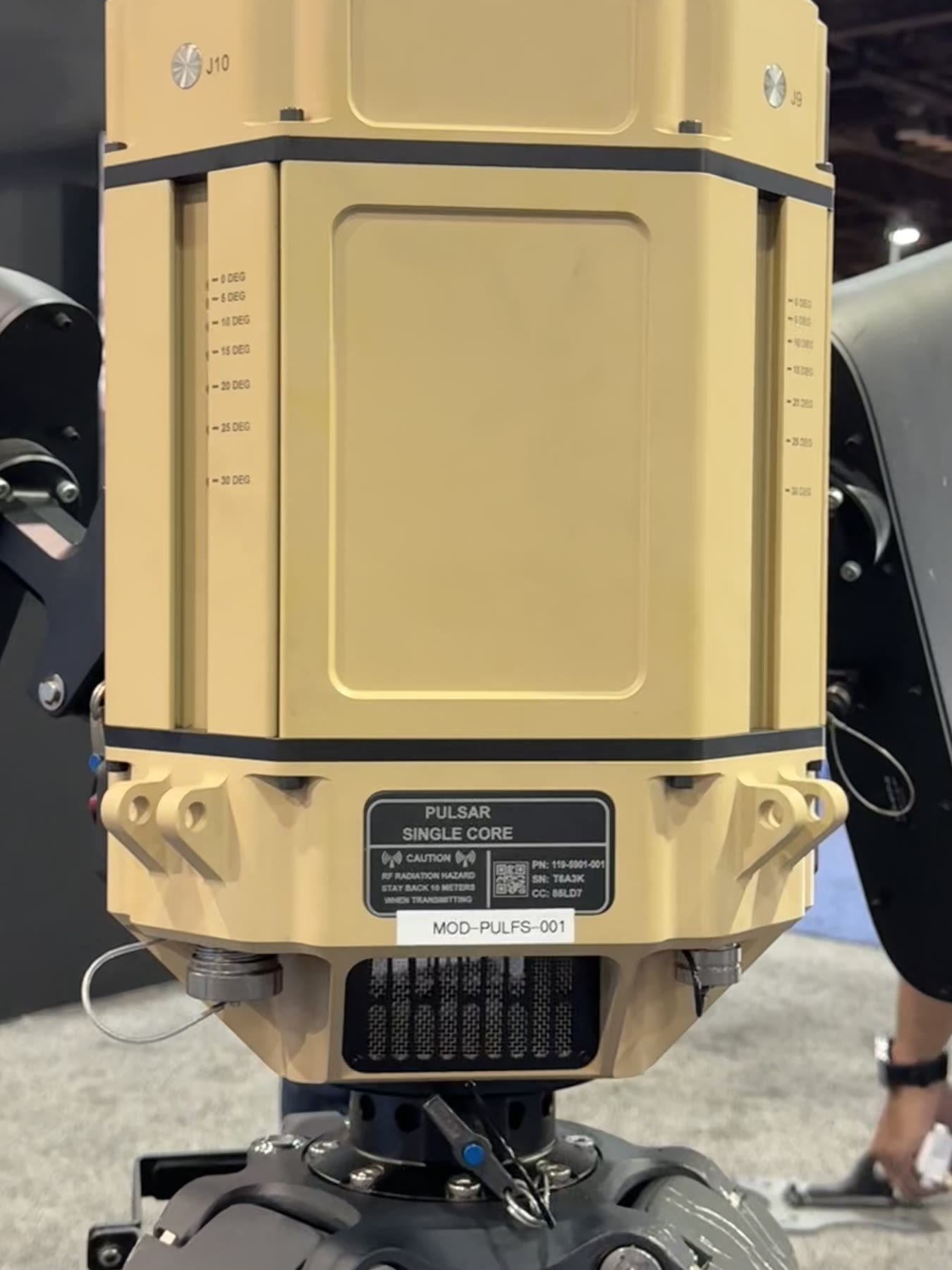 Tan Pulsar Single Core RF system displayed indoors