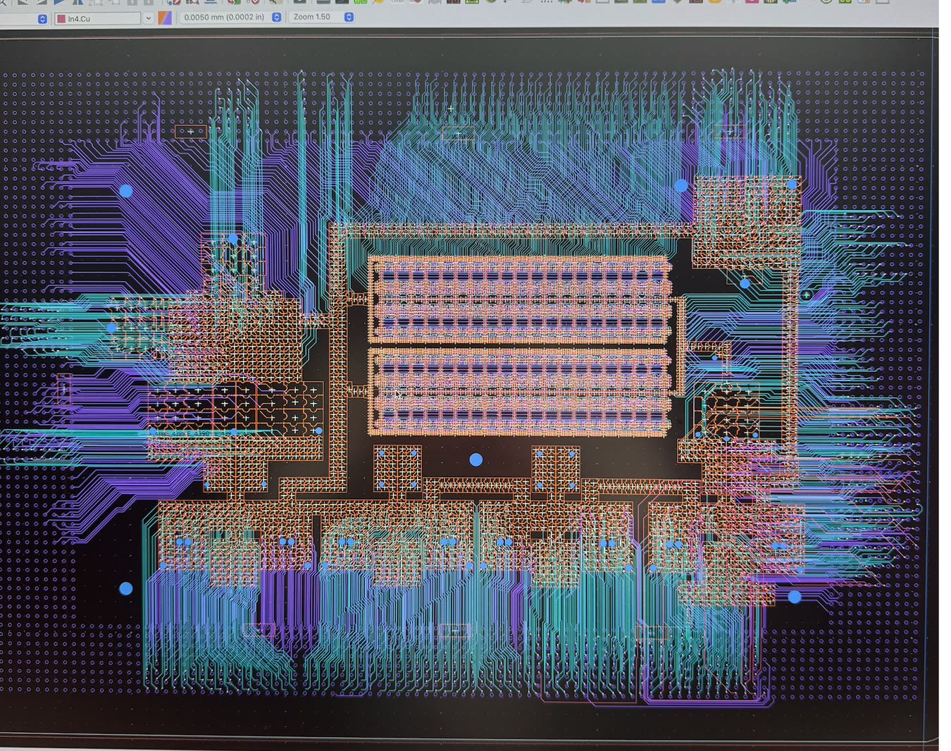 Dense multilayer PCB routing and component fanout