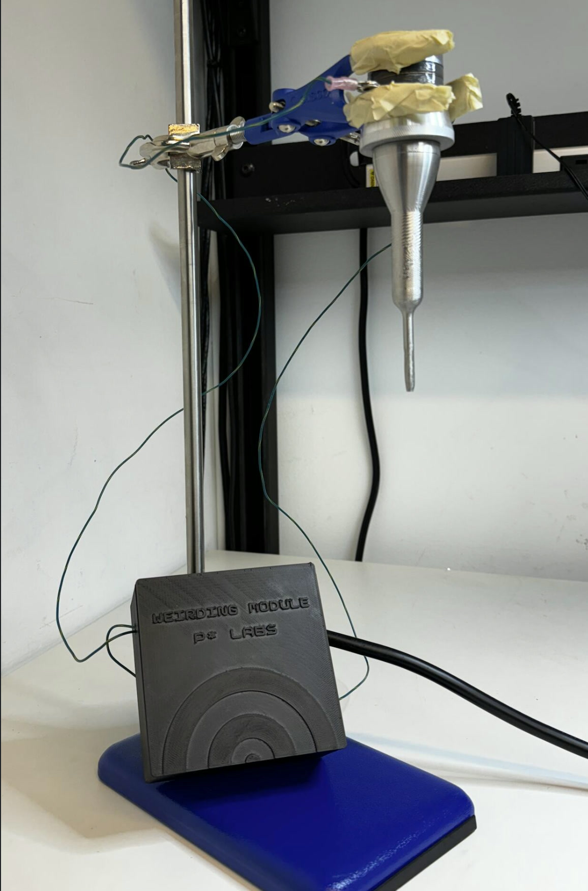 Finished sonotrode mounted on a test stand